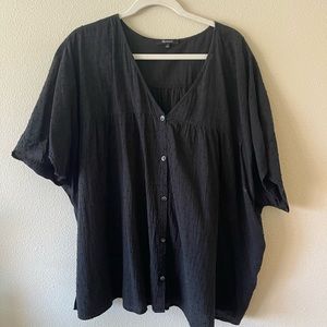 MADEWELL BLACK LIGHTWEIGHT BLOUSE